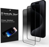 Protecteur d'écran Umbrella Glass® Privacy+ UltraGuard - Convient pour iPhone 15 Plus - 15 Pro Max
