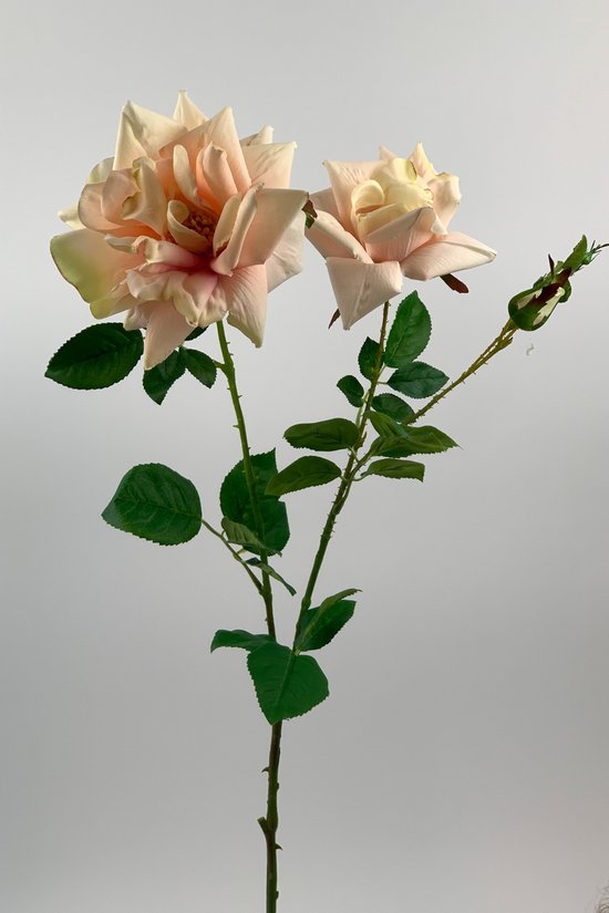 Zijden kunstbloem Roos | Roze | Lengte 90 centimeter
