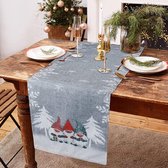 Tafelloper Kerstmis decoratie 33 x 178 cm tafellinnen tafelkleed moderne polyestervezel tafelkleed ornament wasbaar tafelband voor decoraties, feesten, bruiloften, keuken