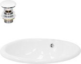 Lavabo ovale 49x19,5x40,5 cm Céramique Wit ML- Design