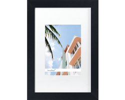 Fotolijst - SecaDesign - Fika - 13x18 / 9x13 cm fotomaat met passe-partout - Zwart - Fotokader