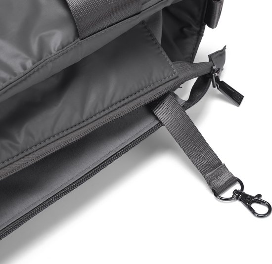 Brisby Florence Slijtvaste Luiertas - Schoudertas - Verzorgingstas - incl. Koeltas, Verschoonmatje & Kinderwagenhaken - Nylon - Grijs van Brisby — afbeelding 4