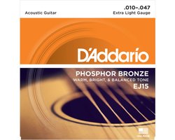 D'Addario EJ15 Snarenset akoestische western gitaar