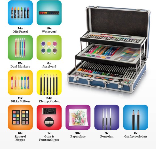 Carnet De Dessin 33PCS Crayons De Dessin Crayons Croquis Kit De
