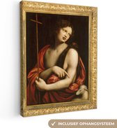 Canvas Schilderij St. John the Baptist - Leonardo da Vinci - 60x80 cm - Wanddecoratie
