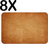 BWK Luxe Placemat - Achtergrond van Ouderwets Papier - Set van 8 Placemats - 45x30 cm - 2 mm dik Vinyl - Anti Slip - Afneembaar