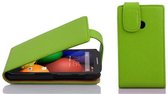Cadorabo Hoesje voor Motorola MOTO E in APPEL GROEN - Beschermhoes in flip-design Case Cover van getextureerd imitatieleer