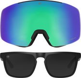 MowMow® LOCAL - L/XL Skibril + BONUS lens + zonnebril | Magnetisch | TurboLock | Case | Anti-fog | Unisex | UV400