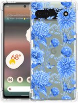 Case voor Google Pixel 6A Flowers Blue