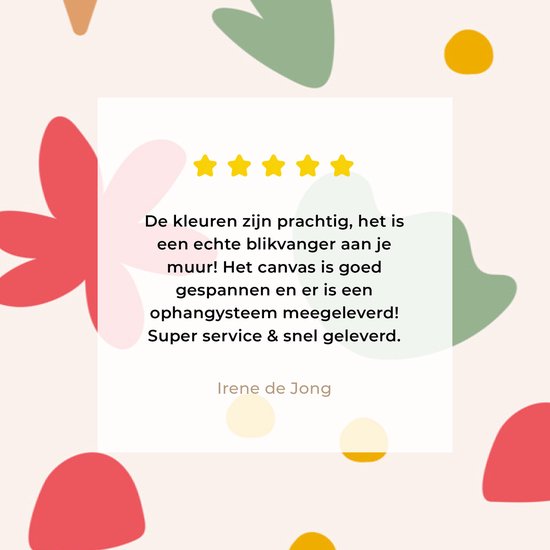 Canvas Schilderij IJs - Driehoek - Bloemen - Patroon - 60x40 cm - Wanddecoratie