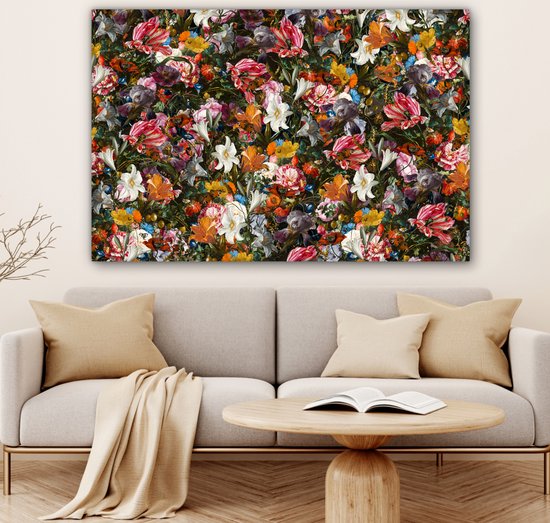 Oude Meesters Canvas - 120x80 - Peinture sur toile - Fleurs - Art - Oude Meesters