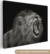 Peintures sur toile Lion - Sauvage - Chasse - 160x120 cm - Décoration murale XXL