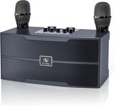 Karaoke - Karaoke set professional Bluetooth met 2 draadloze microfoons voor volwassenen, draagbare karaoke Machine voor kinderen, geluid PA-systeem, zangmachine Karaoke microfoon ondersteunt TF/USB, AUX-ingang