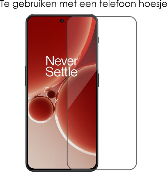 Screenprotector voor OnePlus Nord 3, geschikt voor telefoonhoesje.