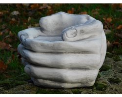 Bloempot van Handen - Steen - Tuindeco