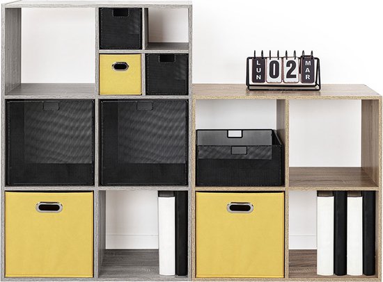 Merax Multifunctionele Hoekbank U Vorm 3 Zits Sofa Met Opbergruimte Inclusief Hockers En Laden Chenille Bekleding Donkergrijs Voor Woonkamer Appartement Of Kleine Ruimte