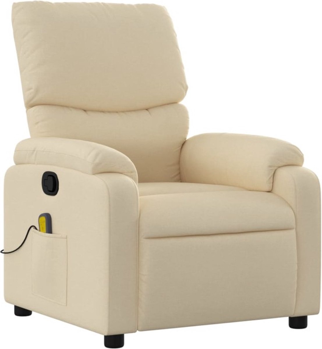 Afbeelding 2 van vidaXL Massagestoel Verstelbaar Crème Stof