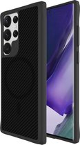 iMoshion Hoesje Geschikt voor Samsung Galaxy S23 Ultra Hoesje - iMoshion Rugged Hybrid Carbon Case Geschikt voor MagSafe - Zwart