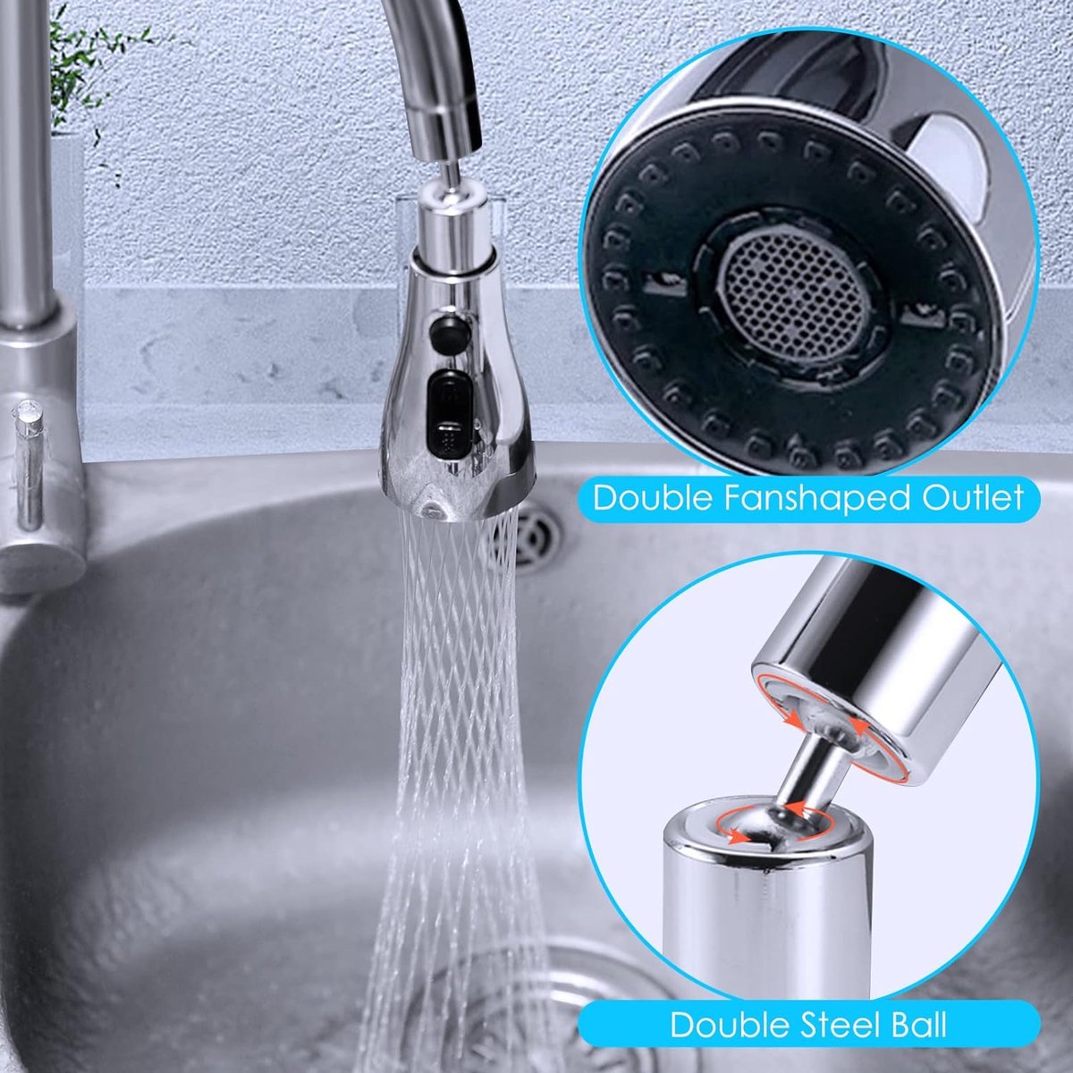 Keuken Tap Trek Spray Hoofd Sink Sproeier ABS, Waterbesparing, voor
