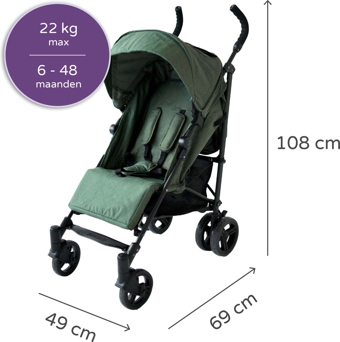 Poussette pour Bébé - Pliable Bleu- Vente en Ligne sur Last Price T