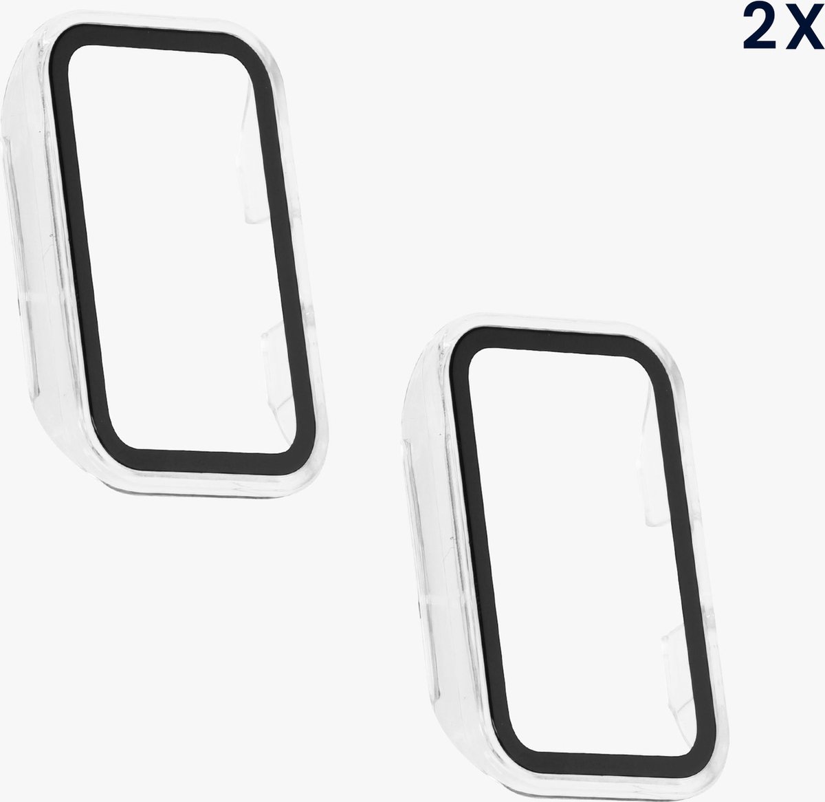 Coque De Protection Kwmobile Pour Huawei Band 9 / Band 8 - 2 Pièces - Cadre Renforcé Couleur Argenté/or Rose