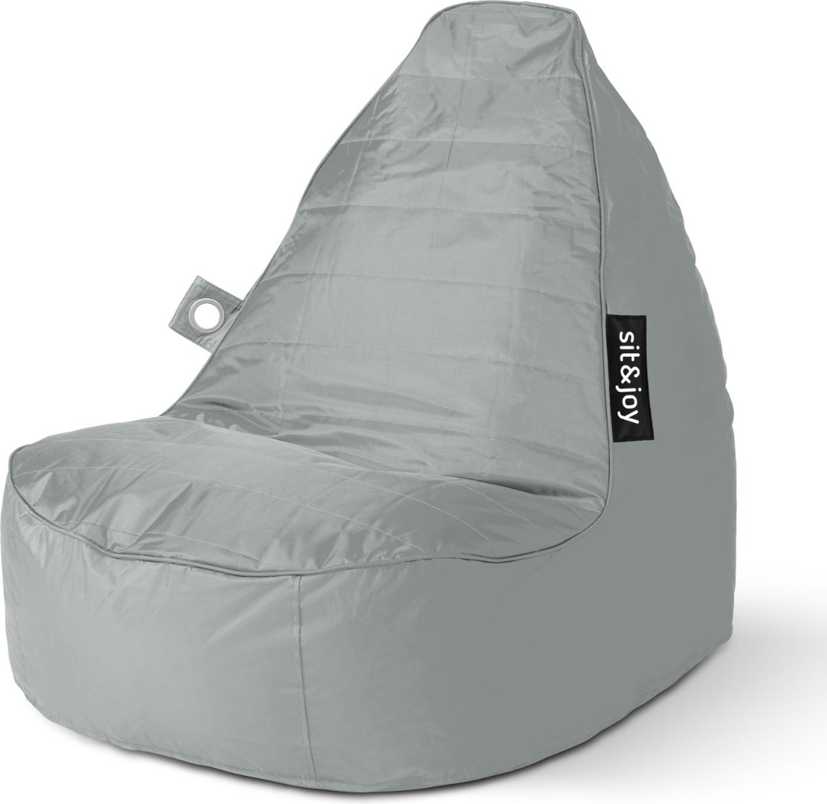 Zitzak 'Senza' Grey (Grijs) | Volwassenen | Indoor & Outdoor | Waterbestendig | Dubbel gestikt | Gevuld met Flexipearl® | Sit&Joy®