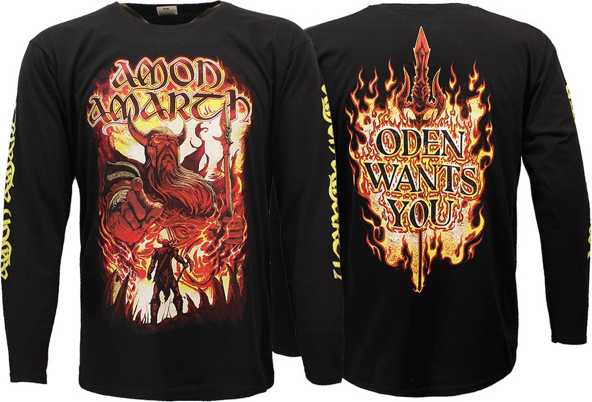 Amon Amarth Oden Wants You Longsleeve T-Shirt - Officiële Merchandise - L