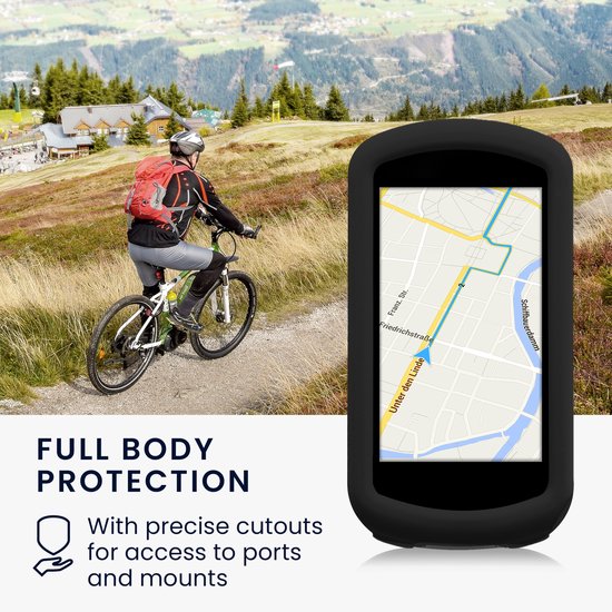 kwmobile fietscomputer gps hoes geschikt voor Garmin Edge 1030 / 1030 Plus hoesje - Beschermhoes voor fietsnavigatie - Siliconen cover van kwmobile — afbeelding 4