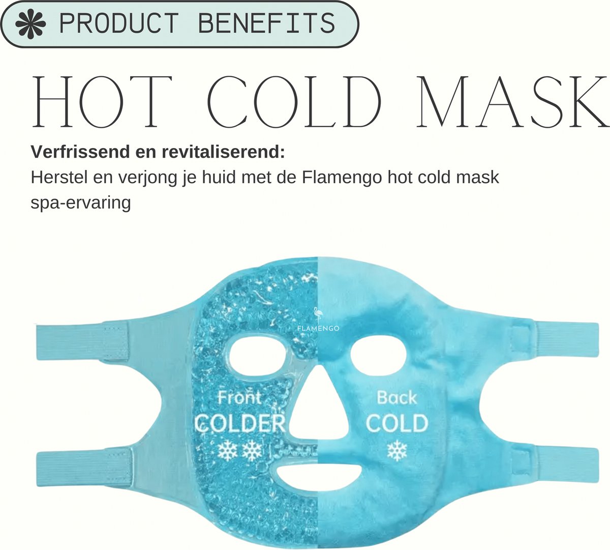 Flamengo® Hot Cold Masker - warm koud Compres - oogmasker - koelmasker ijsmasker ijsroller — afbeelding 9