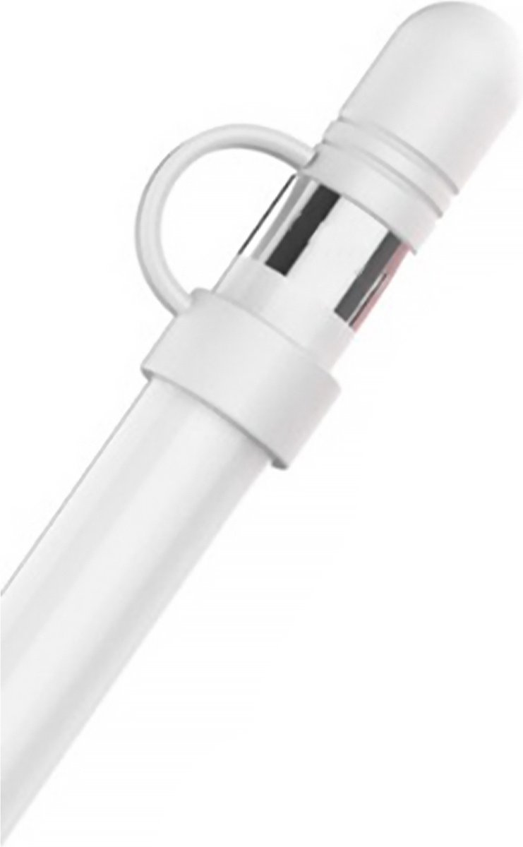 Ibley Siliconen dop voor Apple Pencil Wit - Vervangende dop - Anti lost cap - Dop beschermer - Lightning connector cover