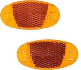 Spaakreflectoren / fietsreflectoren oranje set 2 stuks