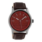 OOZOO Timepieces Bruin/Burgundy(t) horloge  (45 mm) - Bruin