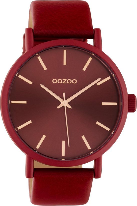 OOZOO Timepieces Rood horloge (42 mm) - Rood | bol.com