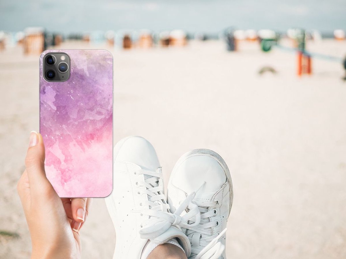 Hoesje maken Apple iPhone 11 Pro Max Pink Purple Paint