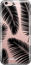 Casimoda® hoesje - Geschikt voor iPhone 6/6s - Palm Leaves Silhouette - telefoonhoesje - Backcover - Transparant - Multi