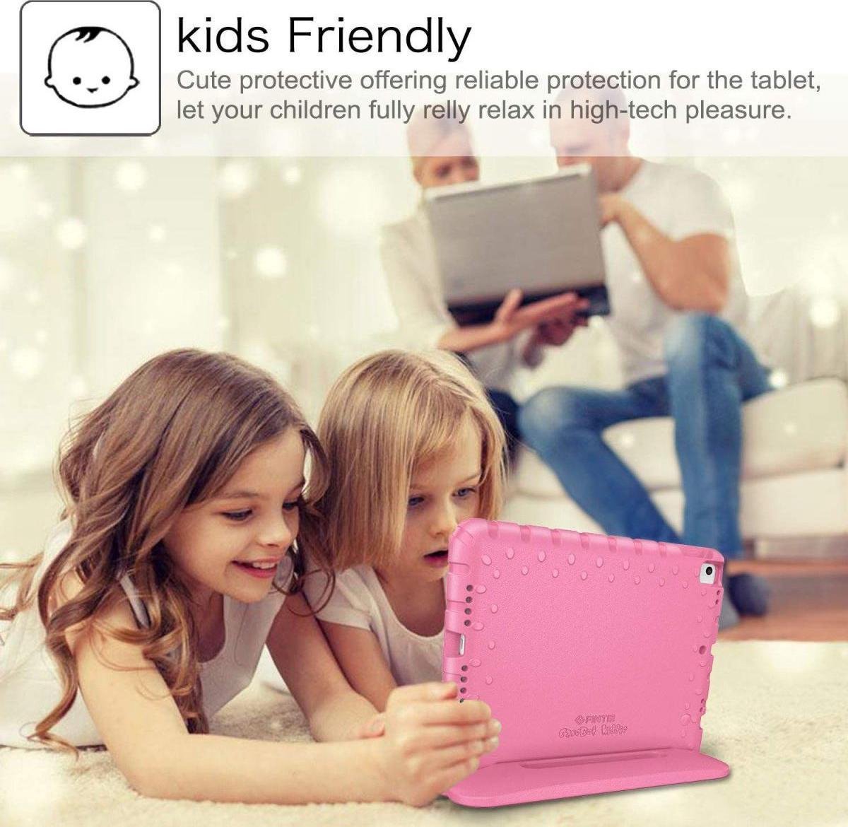 Pour Samsung Galaxy Tab A 10.1 (2016) Housse Tablette Enfant avec Poignée  Rose : : High-tech