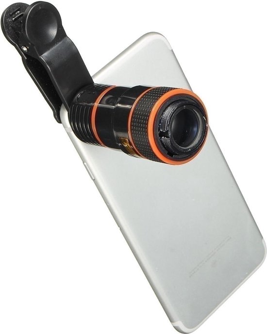 Lentille de télescope de téléphone portable 8X Zoom pour Smartphones - Noir