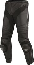 Dainese Misano Perf. Black Black Anthracite Leather Motorcycle Pants 50