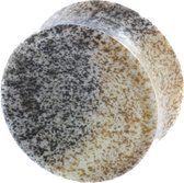 Double Flared Picasso Jasper Saddle Plug - 8 mm ©LMPiercings