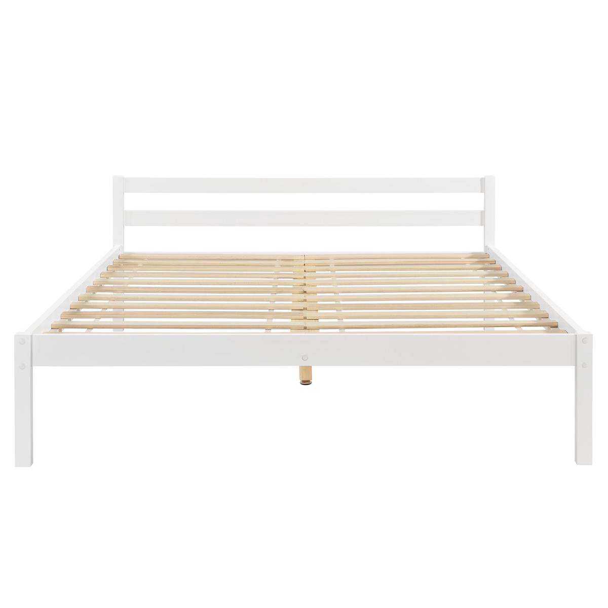 Houten bed Klassiek massief grenen 140x200 cm wit