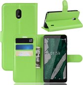 Nokia 1 Plus Hoesje - Book Case - Groen