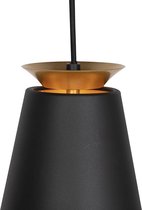 QAZQA mia - Design Hanglamp voor boven de eettafel | in eetkamer - 3 lichts - L 1200 mm - Zwart -  Woonkamer | Slaapkamer