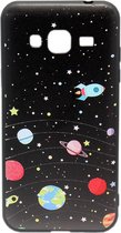 ADEL Siliconen Softcase Back Cover hoesje Geschikt Voor Samsung Galaxy J3 (2015)/ J3 (2016) - Universum Heelal
