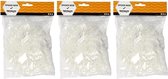 3x Witte spinnenraggen decoratie 20 gram - Halloween/horror versiering/decoratie