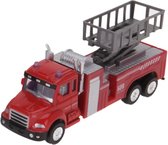 Free And Easy Vrachtwagen Met Aanhanger 16 Cm Rood