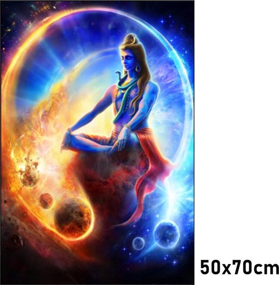 Peinture sur toile * Yogi Lord Shri Shiva Yoga Méditation * - Wall Art -  Yoga... | bol.com