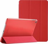 Hoes geschikt voor iPad 2021 Silicone hoesje soft cover Rood - Hoes geschikt voor iPad 2021 / 2020 / 2019 (9e/8e/7e Generatie / 10.2 inch) Smart hoes Trifold - Hoes geschikt voor iPad 2020 hoes