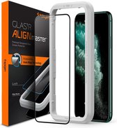 Spigen AlignMaster Glassprotector en hulpstuk voor bevestigen iPhone 11 Pro en X XS - Zwarte Rand