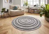 Rond vloerkleed 3D effect Nador - antraciet/grijs 160 cm rond