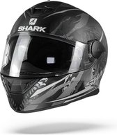 SHARK D-SKWAL 2 SHIGAN Motorhelm integraalhelm Mat Zwart Zilver silver S